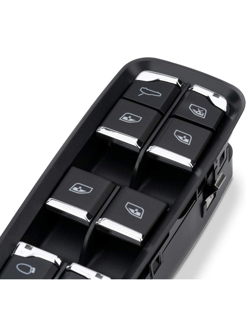 jaexest Front Driver Side Power Window Switch Panel, Master Door Window Control Switch Lifter Button Compatible with Porsche Cayenne 2011-2014 Panamera 2010-2015 (Replaces 7PP959858RDML) - Image 3
